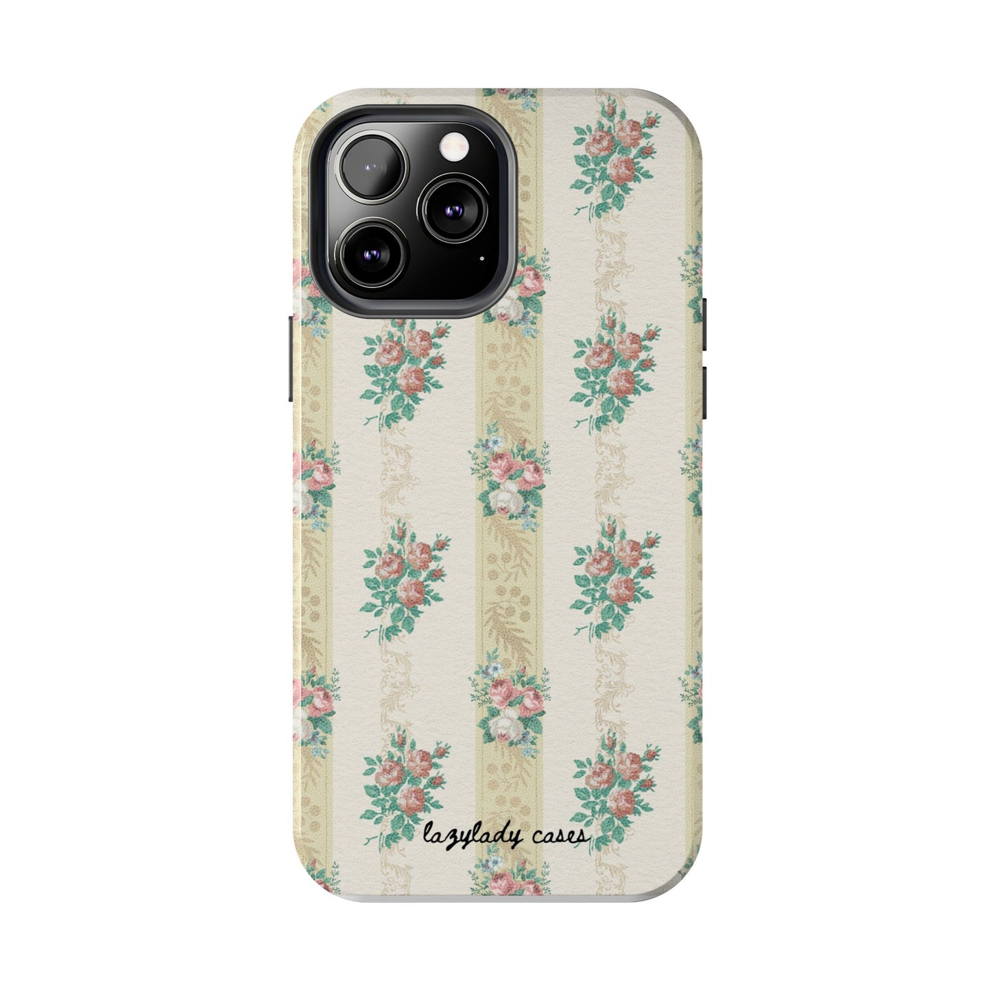 Elegant Floral Tough Phone Case - Vintage Inspired Design