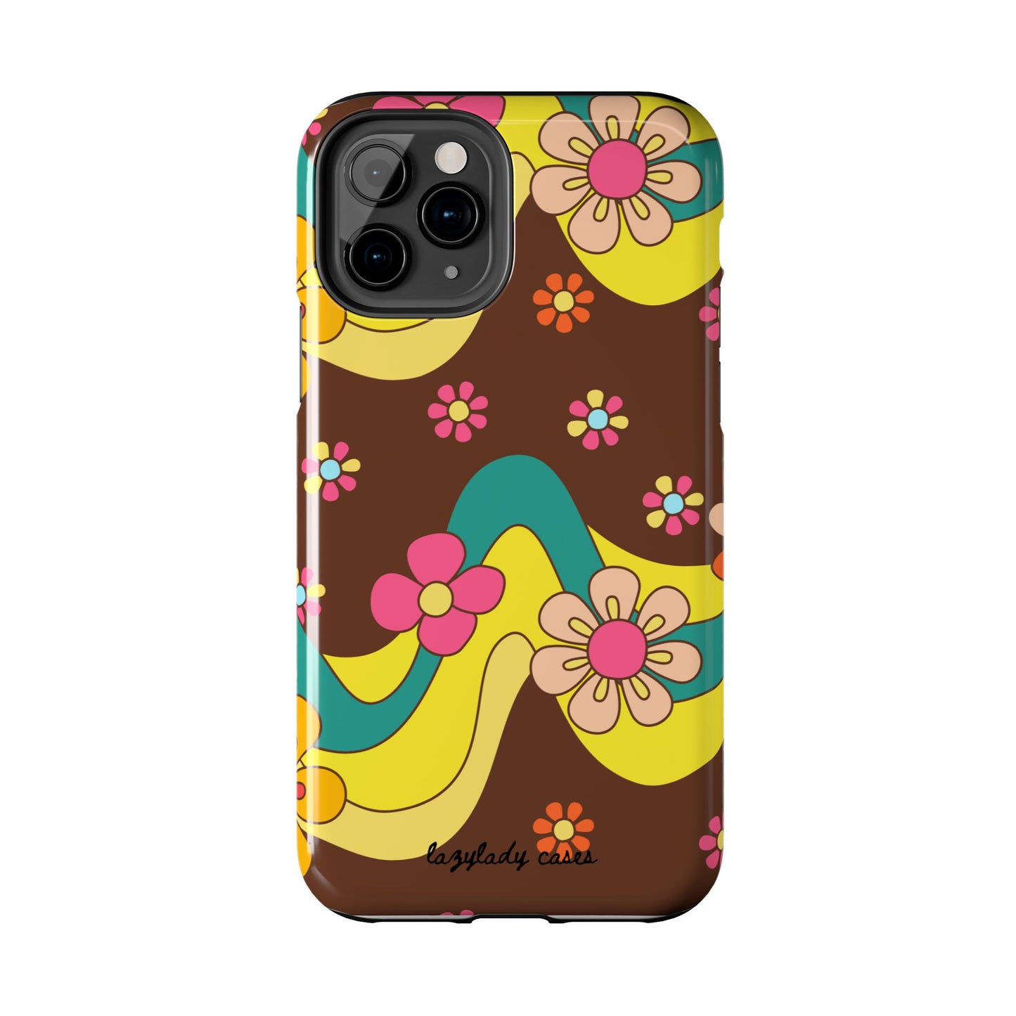 Retro Floral Tough Phone Case – Stylish and Durable Design