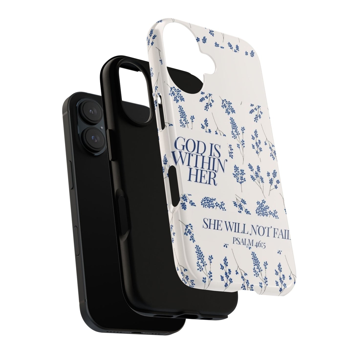 Within Her Cases - Floral Phone Case with Inspirational Quote, Motivational Gifts for Her, Bible Verse Design, Durable Case for iPhone, [...]