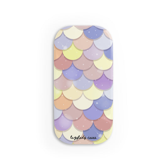 Colorful Scallop Phone Grip - Cute Click-On Holder for Easy Use