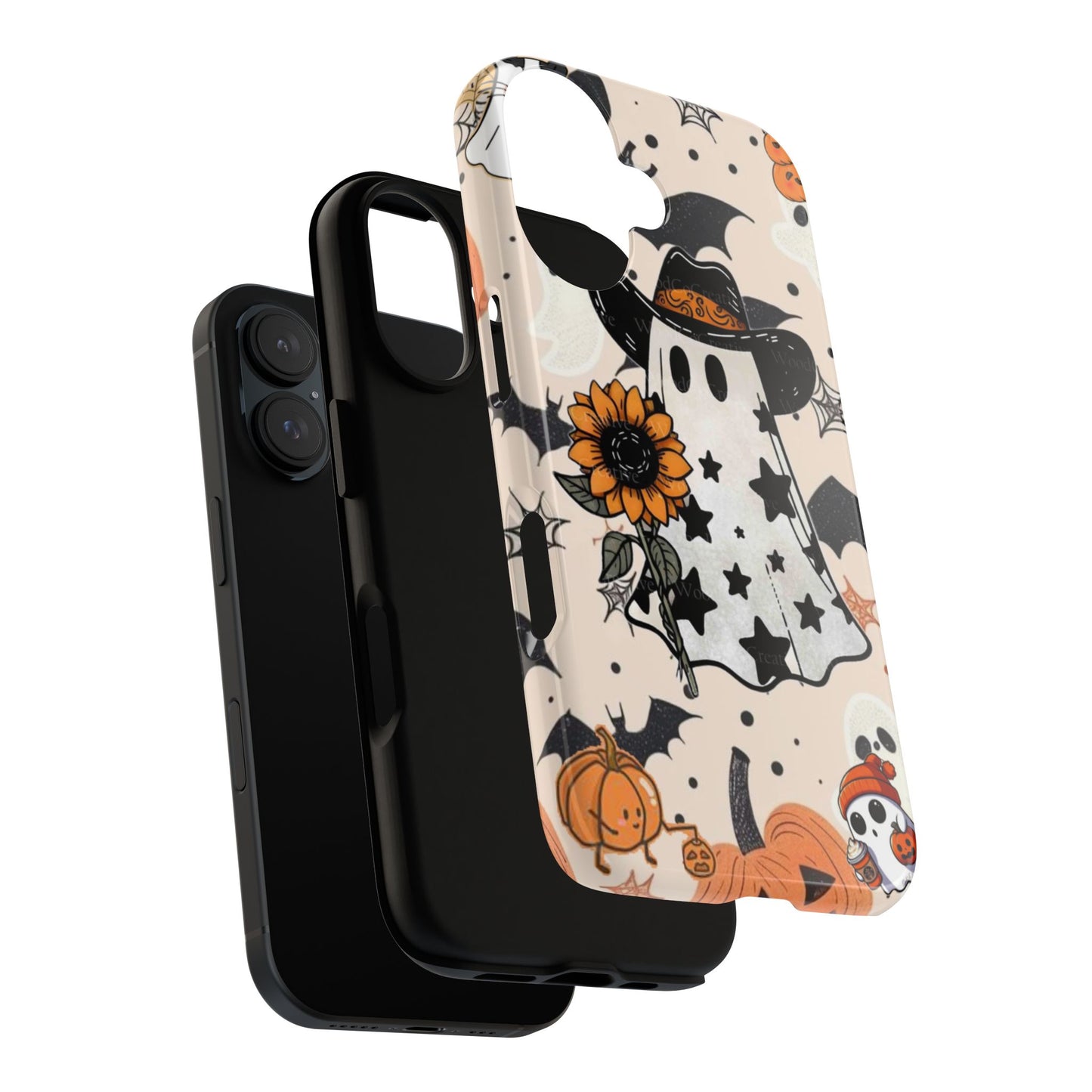 Cute Ghost Phone Case, Halloween Decor, Spooky Gift, Fall Accessories, Pumpkin Lover's Gift, Autumn Vibes, Trick or Treat
