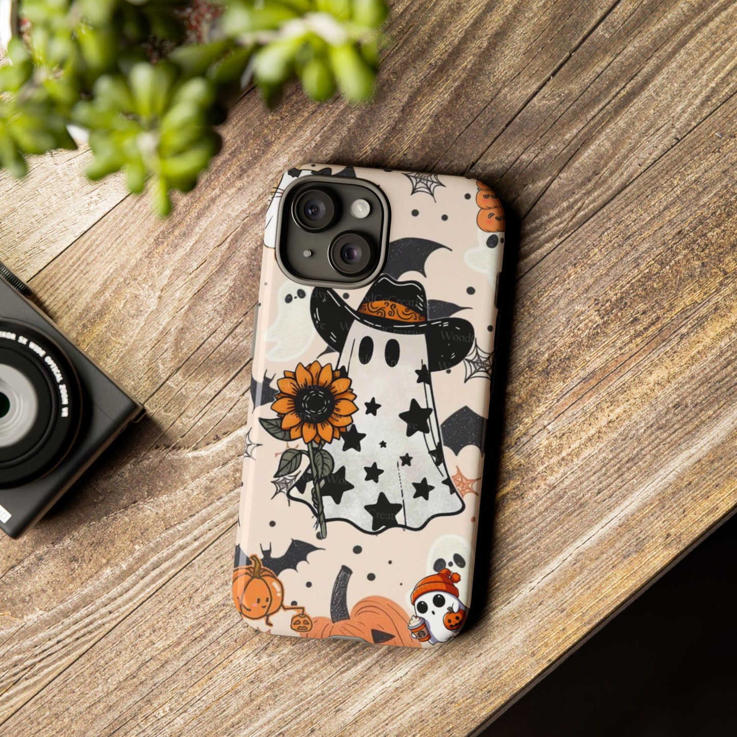 Cute Ghost Phone Case, Halloween Decor, Spooky Gift, Fall Accessories, Pumpkin Lover's Gift, Autumn Vibes, Trick or Treat