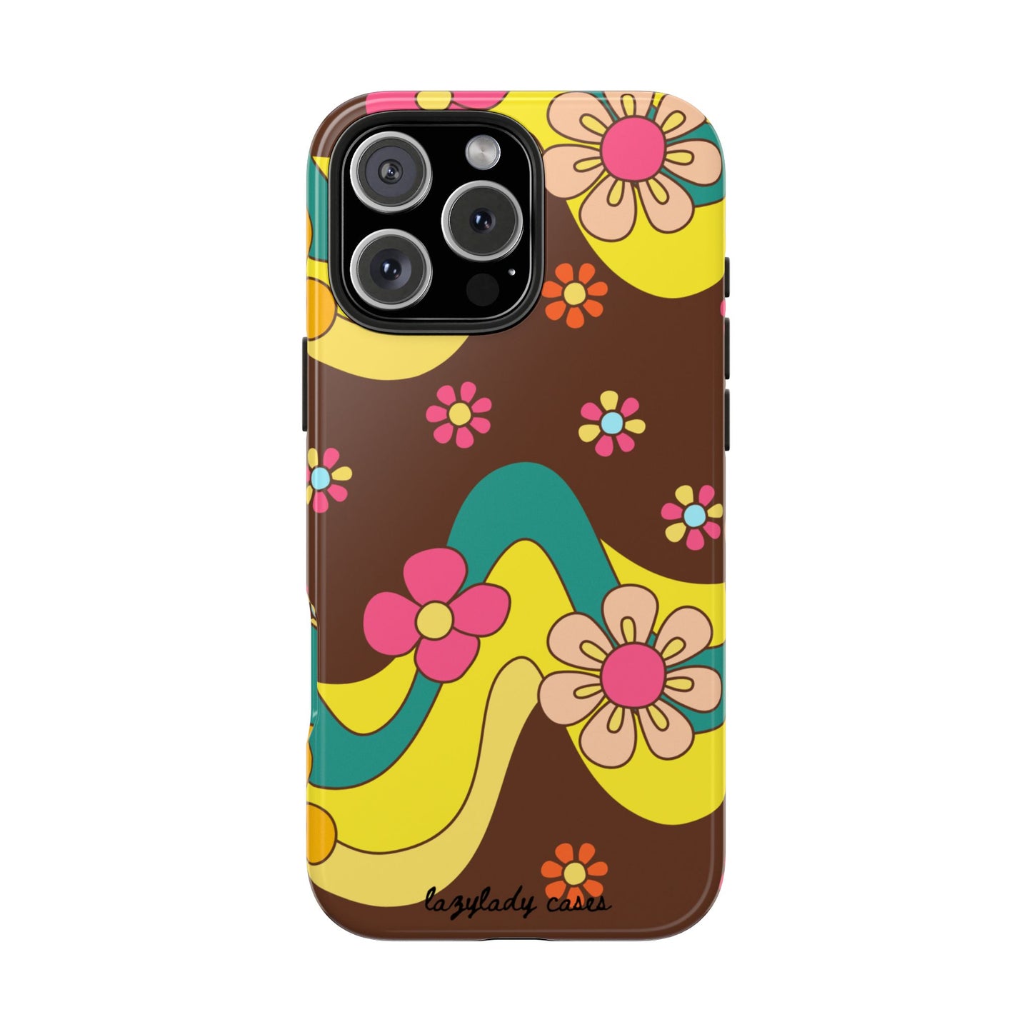Retro Floral Tough Phone Case – Stylish and Durable Design
