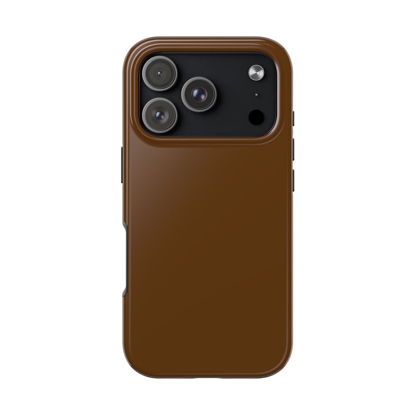 Brown Tough Phone Case — Rugged Shockproof iPhone Cover