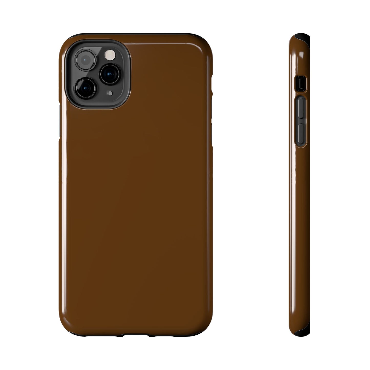 Brown Tough Phone Case — Rugged Shockproof iPhone Cover