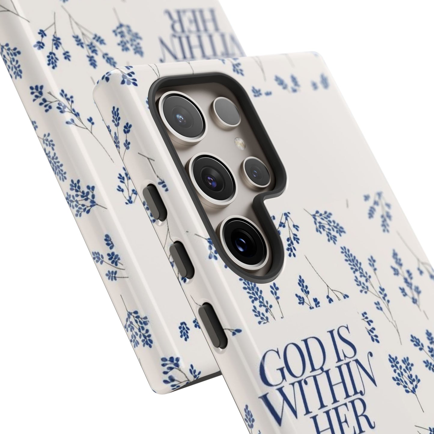 Within Her Cases - Floral Phone Case with Inspirational Quote, Motivational Gifts for Her, Bible Verse Design, Durable Case for iPhone, [...]