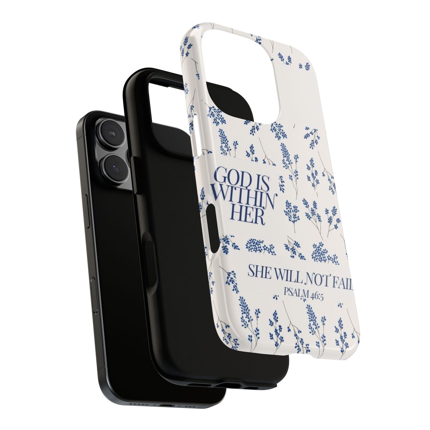 Within Her Cases - Floral Phone Case with Inspirational Quote, Motivational Gifts for Her, Bible Verse Design, Durable Case for iPhone, [...]