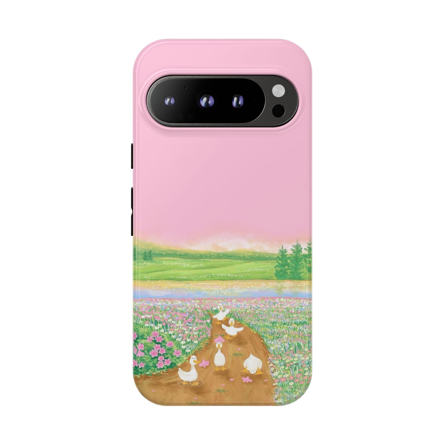 Pastel Floral Phone Case, Tough Cases for Nature Lovers, Cute Phone Accessories, Spring Gifts, Unique Mobile Covers
