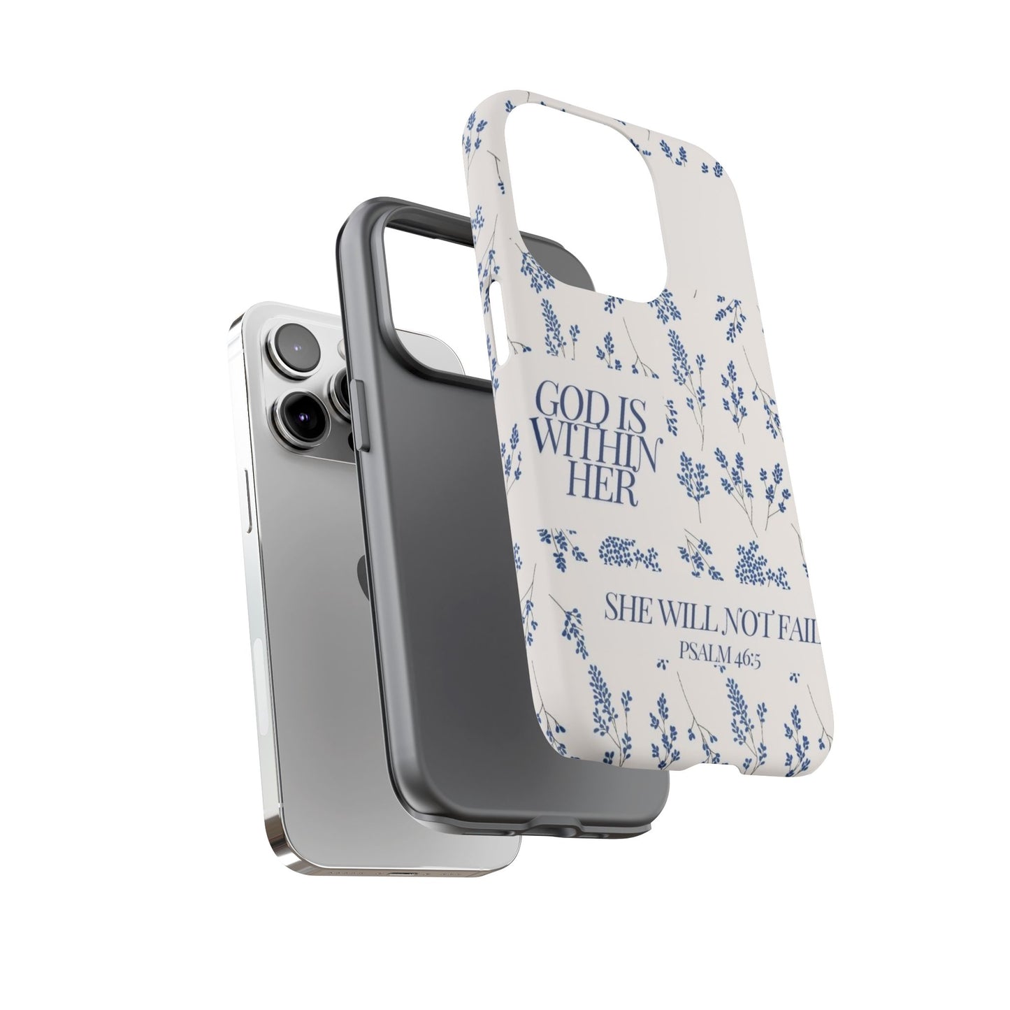 Within Her Cases - Floral Phone Case with Inspirational Quote, Motivational Gifts for Her, Bible Verse Design, Durable Case for iPhone, [...]