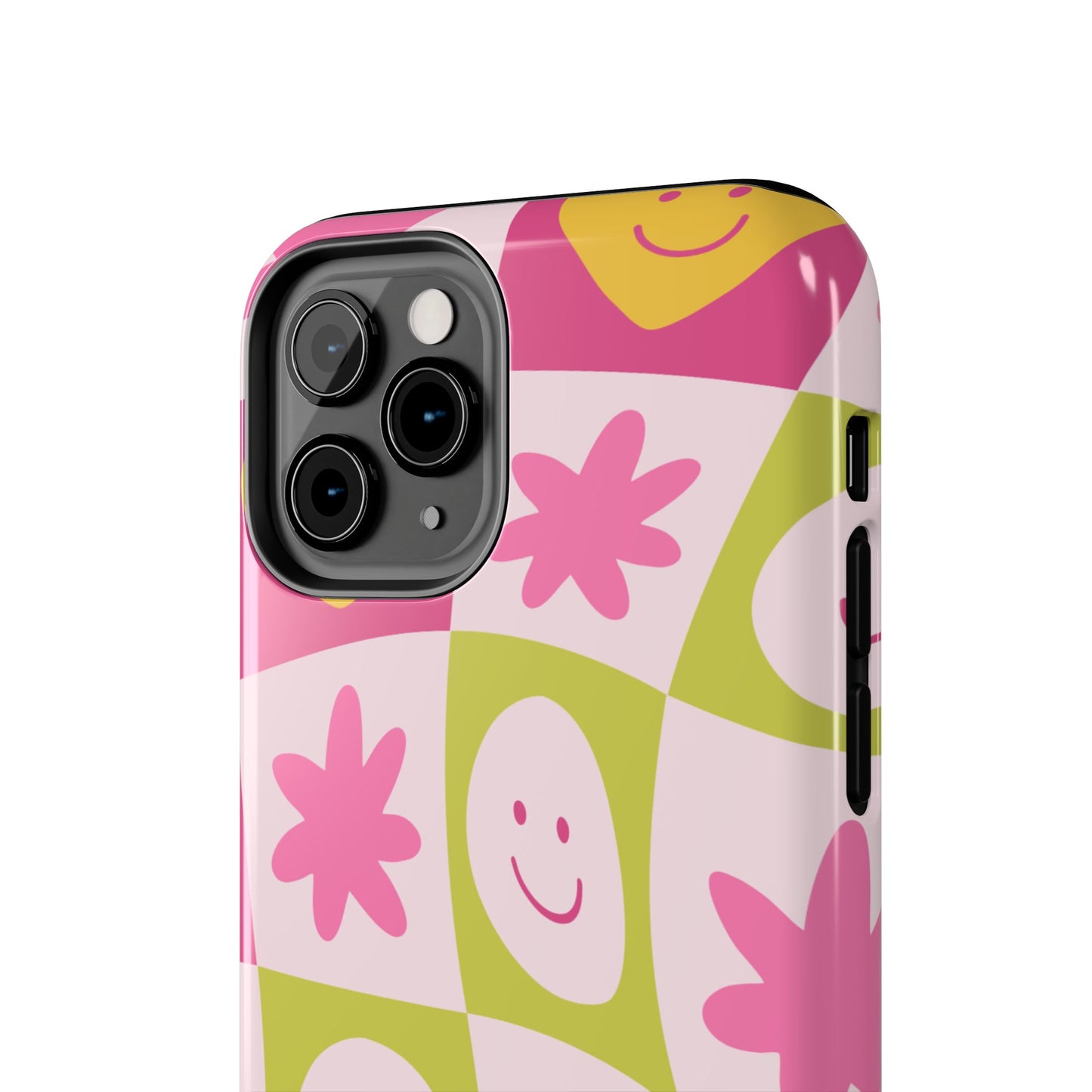 Colorful Smiley Pattern Tough Phone Cases, Playful Phone Covers, Fun Gifts for Friends, Cute Accessories, Vibrant and Durable