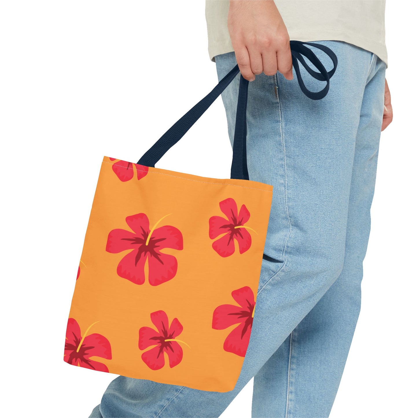 Tote Bag with Vibrant Floral Design - Perfect for Spring and Summer