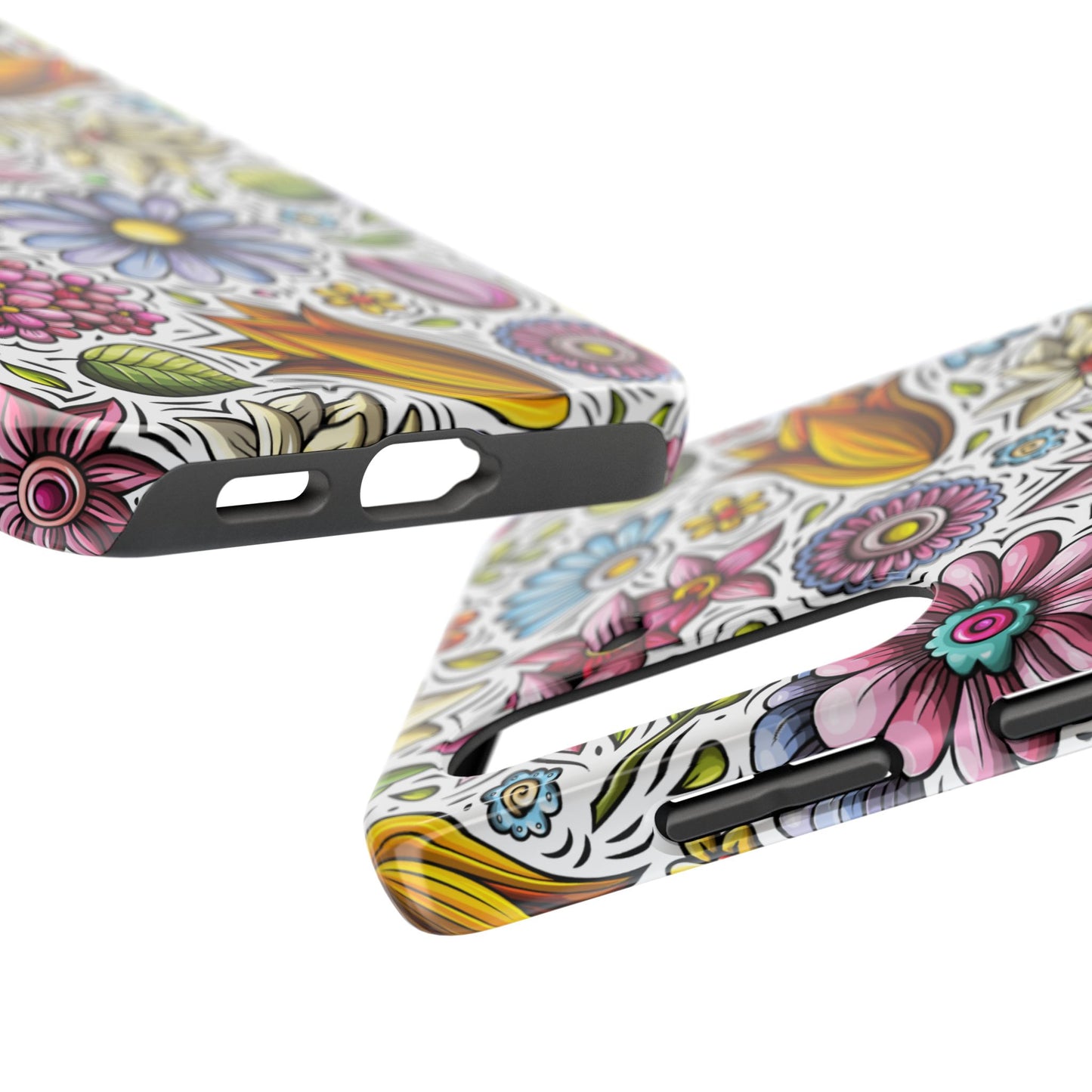 Floral Tough Phone Case | Cute Flower Design | Durable Protective Cover, Gift for Her, Phone Accessory, Floral Art Case