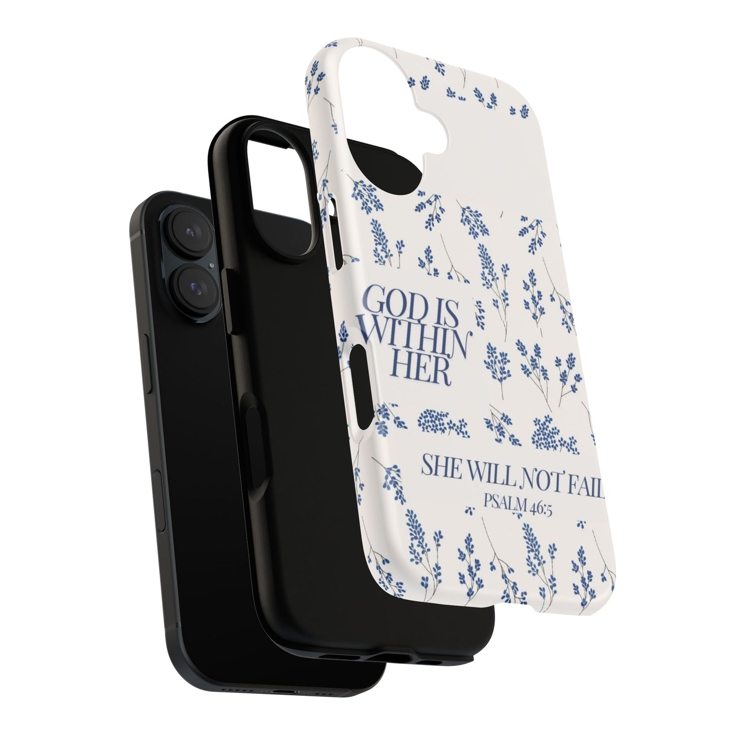 Within Her Cases - Floral Phone Case with Inspirational Quote, Motivational Gifts for Her, Bible Verse Design, Durable Case for iPhone, [...]