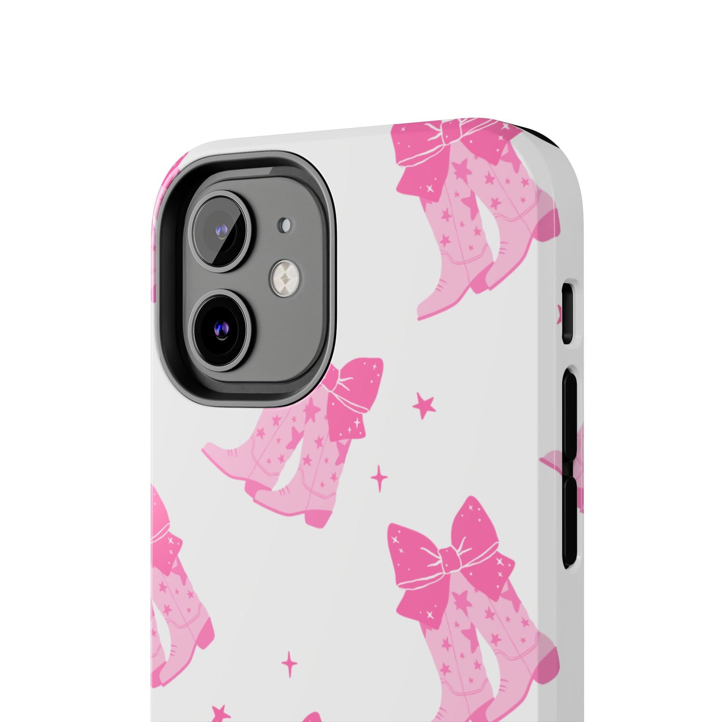 Pink Cowgirl Tough Phone Case - Trendy Protection with Bow Design