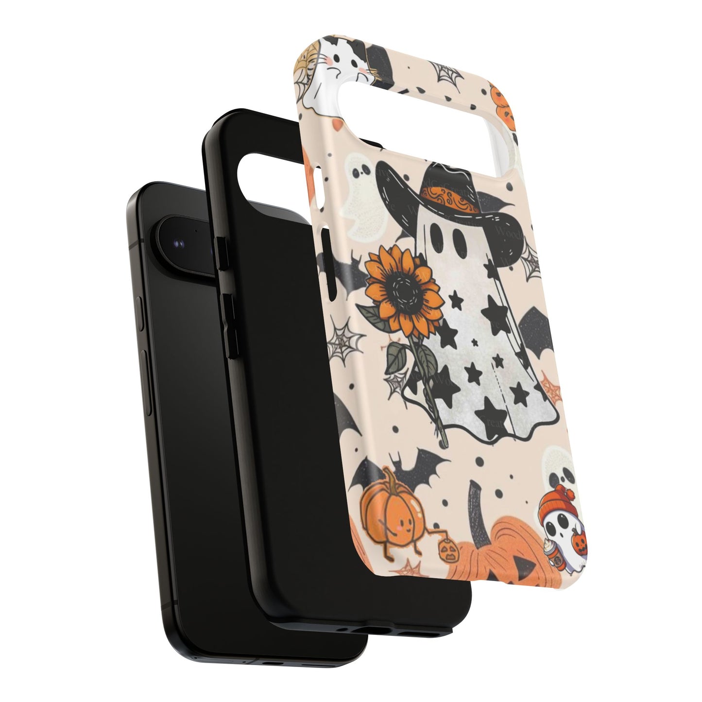 Cute Ghost Phone Case, Halloween Decor, Spooky Gift, Fall Accessories, Pumpkin Lover's Gift, Autumn Vibes, Trick or Treat
