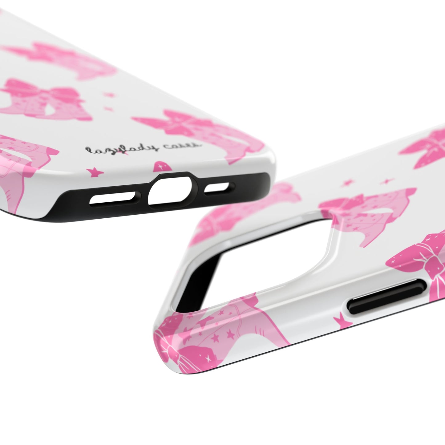 Pink Cowgirl Tough Phone Case - Trendy Protection with Bow Design
