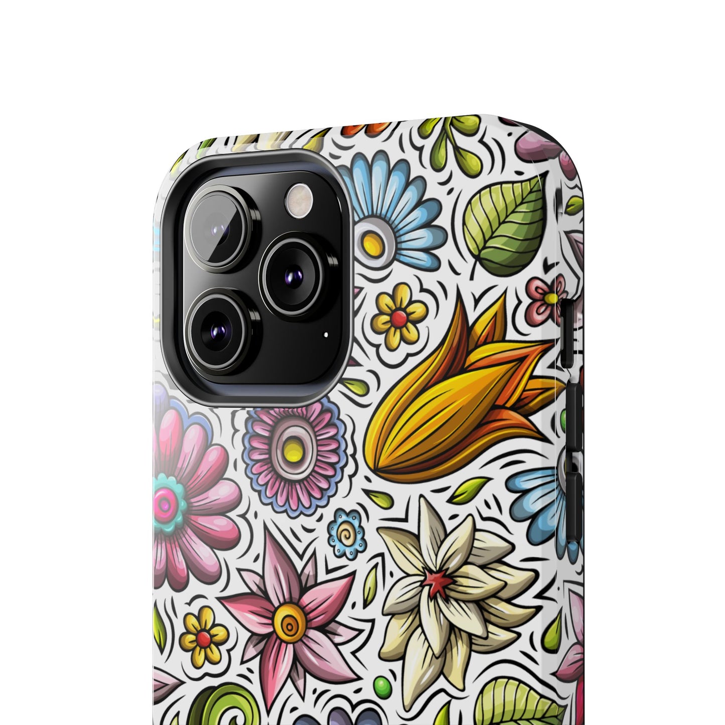 Floral Tough Phone Case | Cute Flower Design | Durable Protective Cover, Gift for Her, Phone Accessory, Floral Art Case