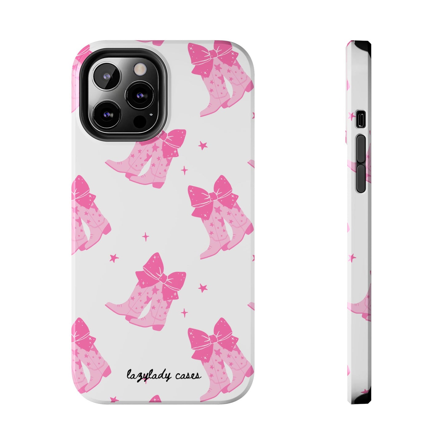 Pink Cowgirl Tough Phone Case - Trendy Protection with Bow Design