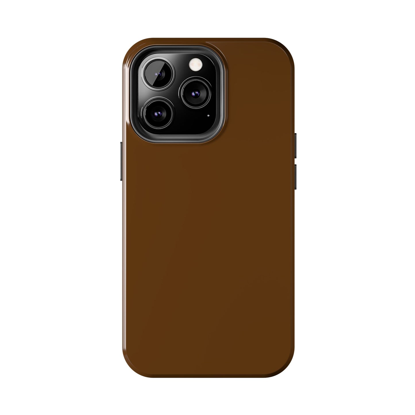 Brown Tough Phone Case — Rugged Shockproof iPhone Cover
