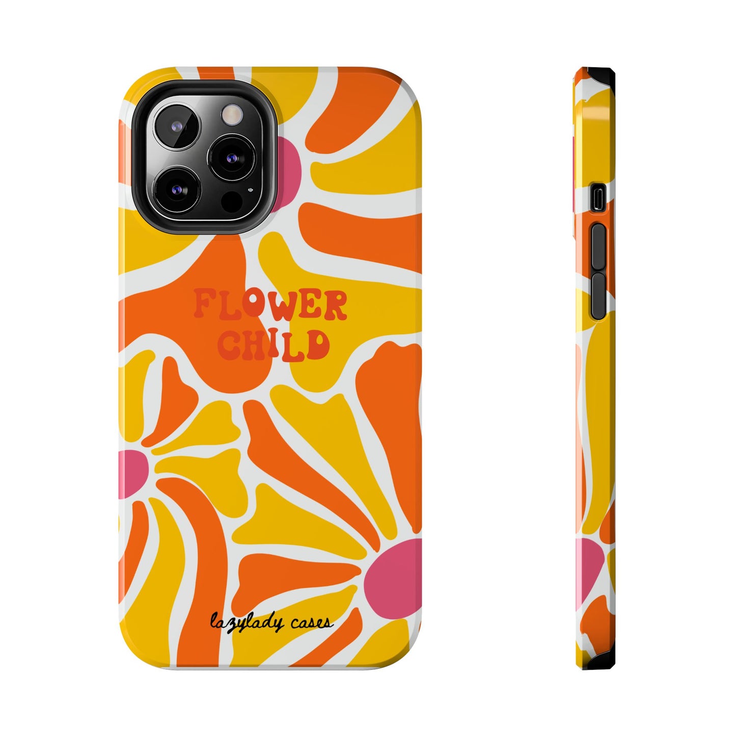 Flower Child Tough Phone Case – Vibrant Retro Design for Creative Souls