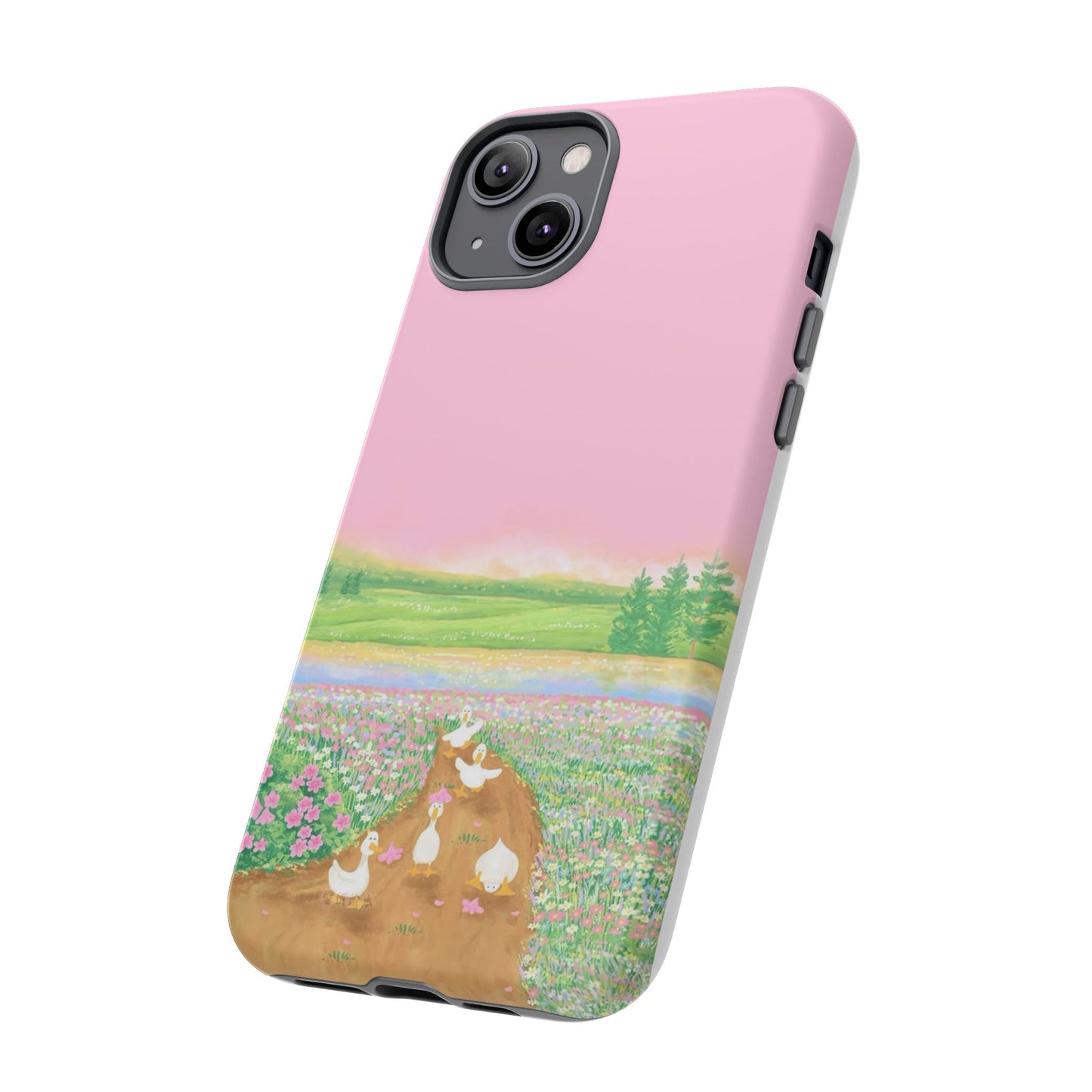 Pastel Floral Phone Case, Tough Cases for Nature Lovers, Cute Phone Accessories, Spring Gifts, Unique Mobile Covers