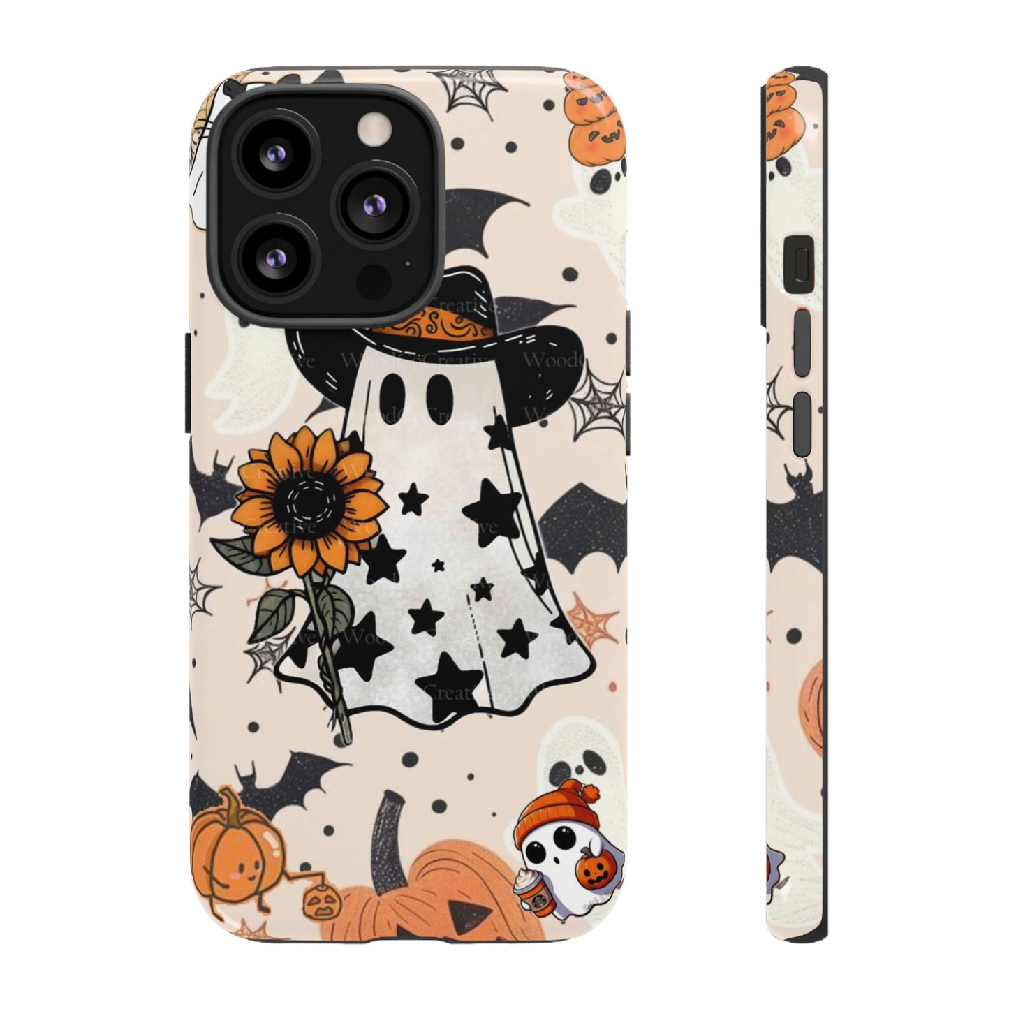 Cute Ghost Phone Case, Halloween Decor, Spooky Gift, Fall Accessories, Pumpkin Lover's Gift, Autumn Vibes, Trick or Treat