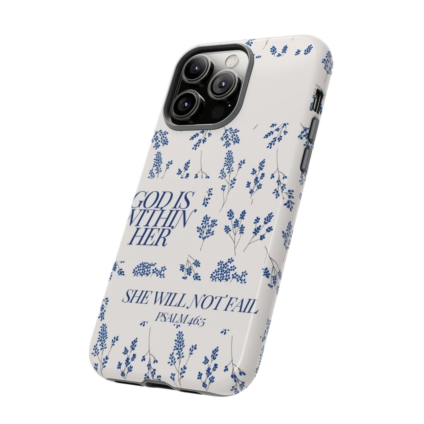 Within Her Cases - Floral Phone Case with Inspirational Quote, Motivational Gifts for Her, Bible Verse Design, Durable Case for iPhone, [...]