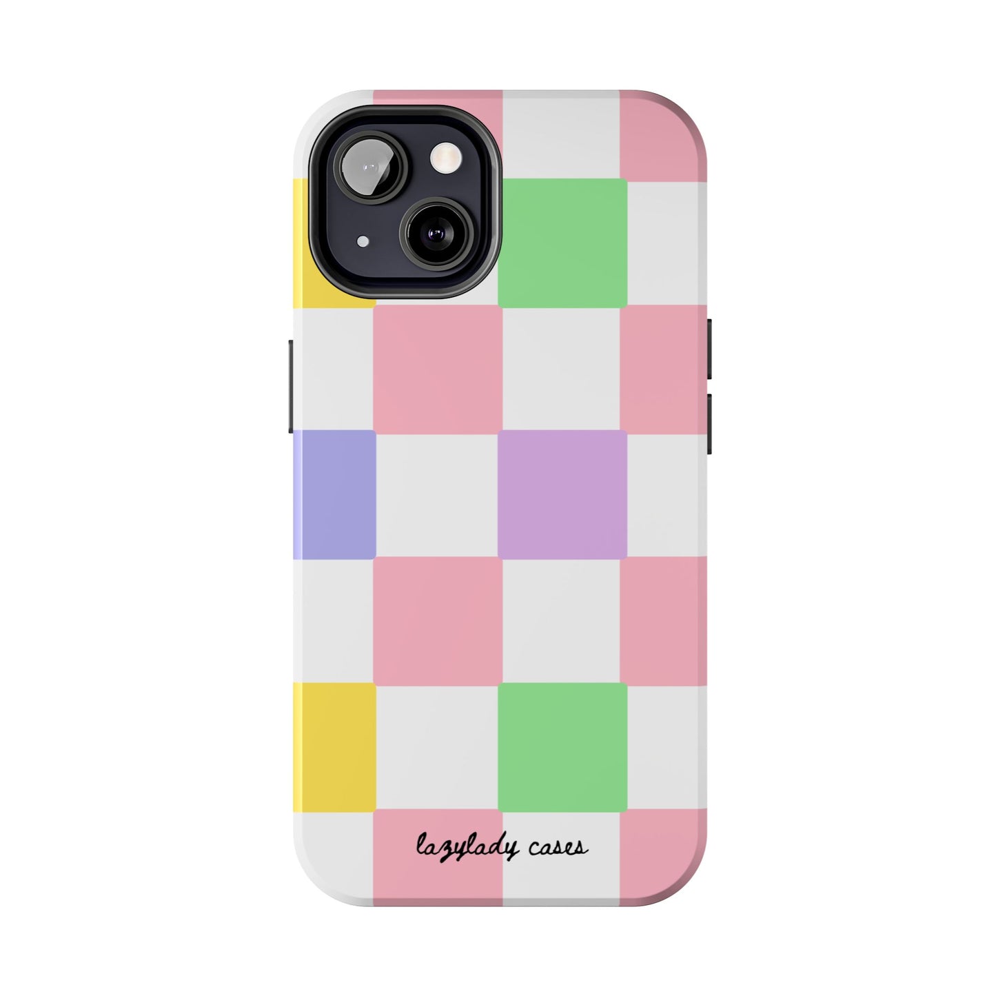 Colorful Checkerboard Tough Phone Case – Vibrant & Durable Protection