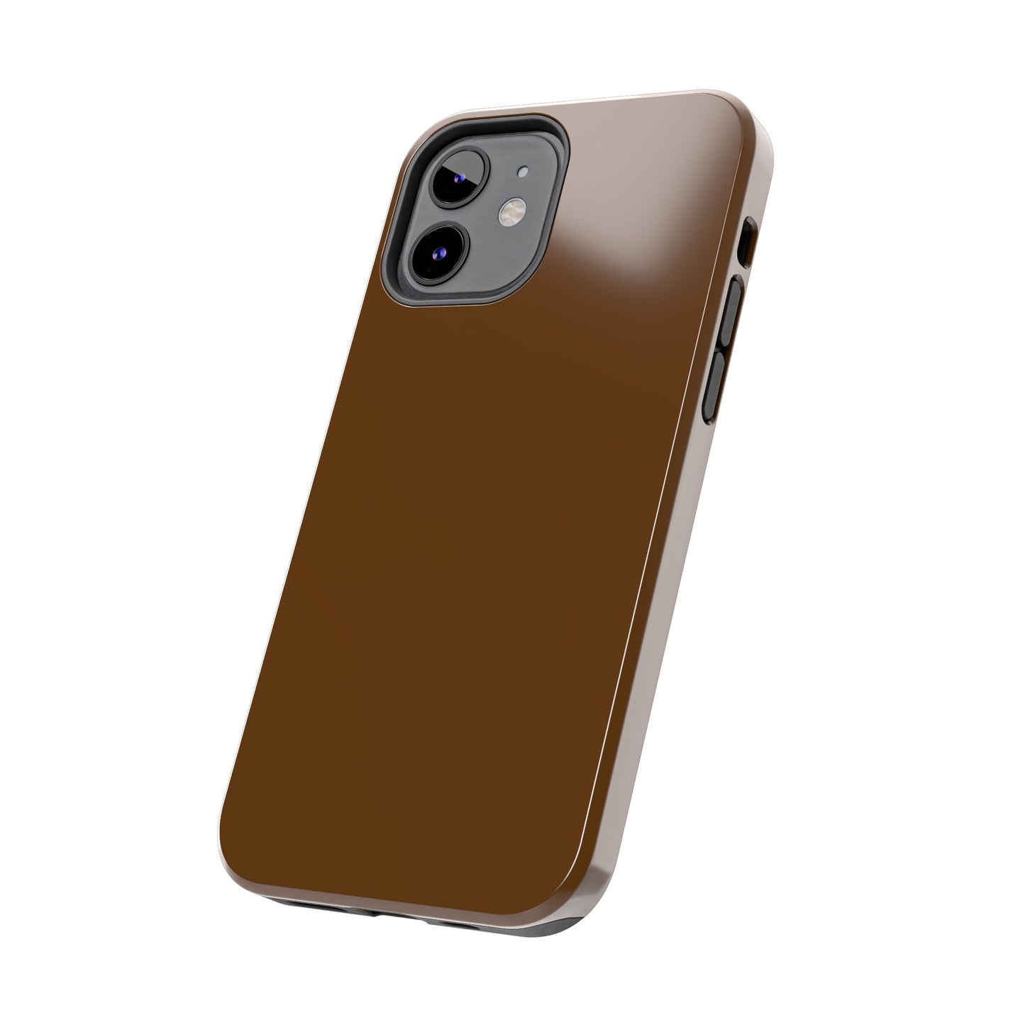 Brown Tough Phone Case — Rugged Shockproof iPhone Cover