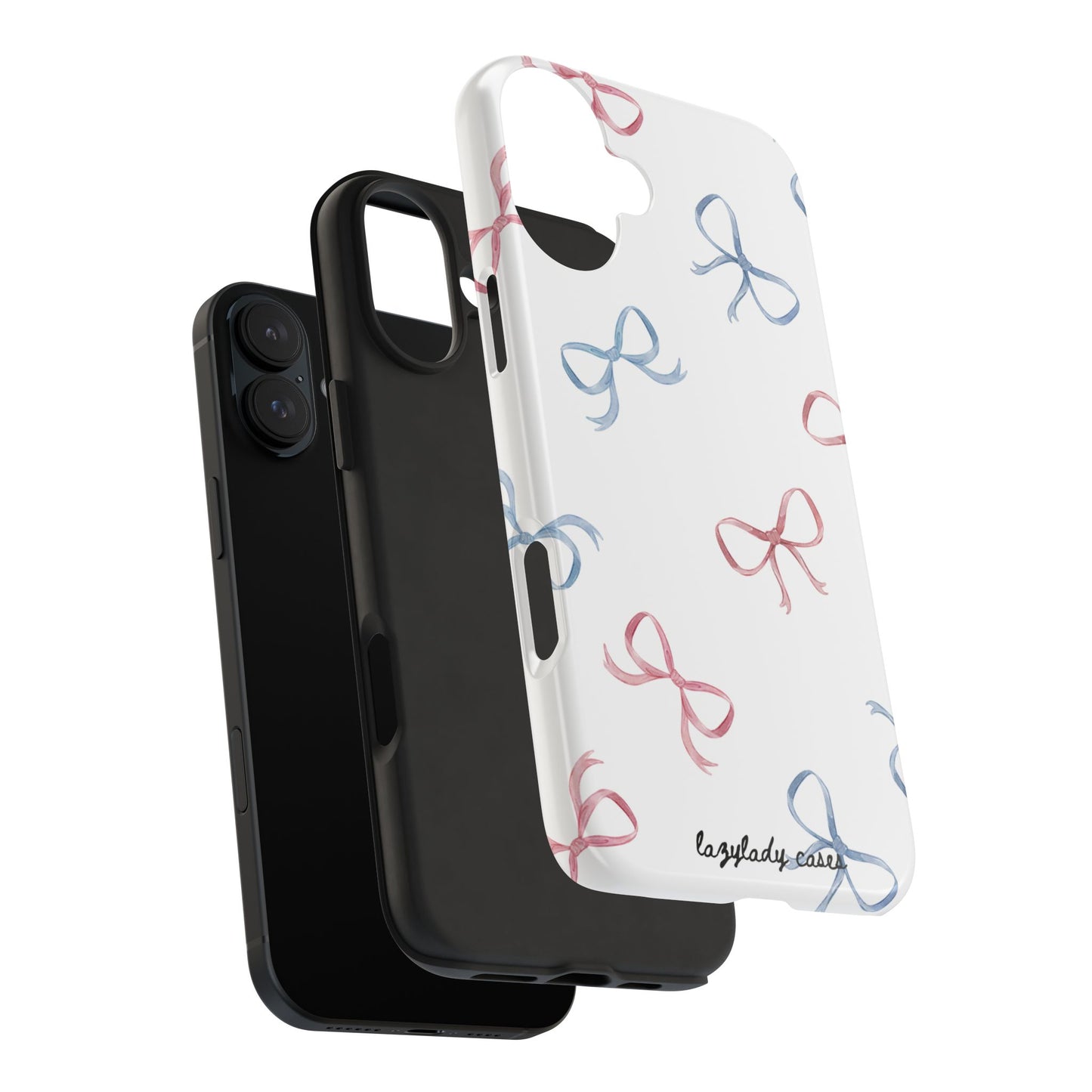 Chic Bow Pattern Tough Phone Case | Stylish Protection for Your Device