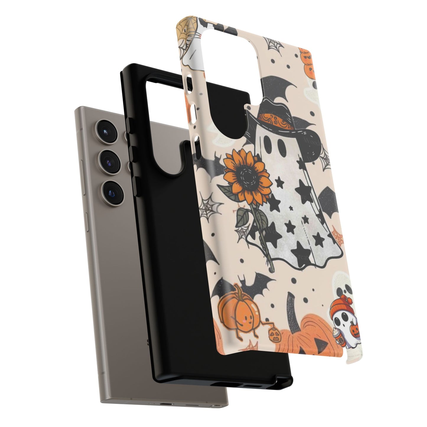Cute Ghost Phone Case, Halloween Decor, Spooky Gift, Fall Accessories, Pumpkin Lover's Gift, Autumn Vibes, Trick or Treat