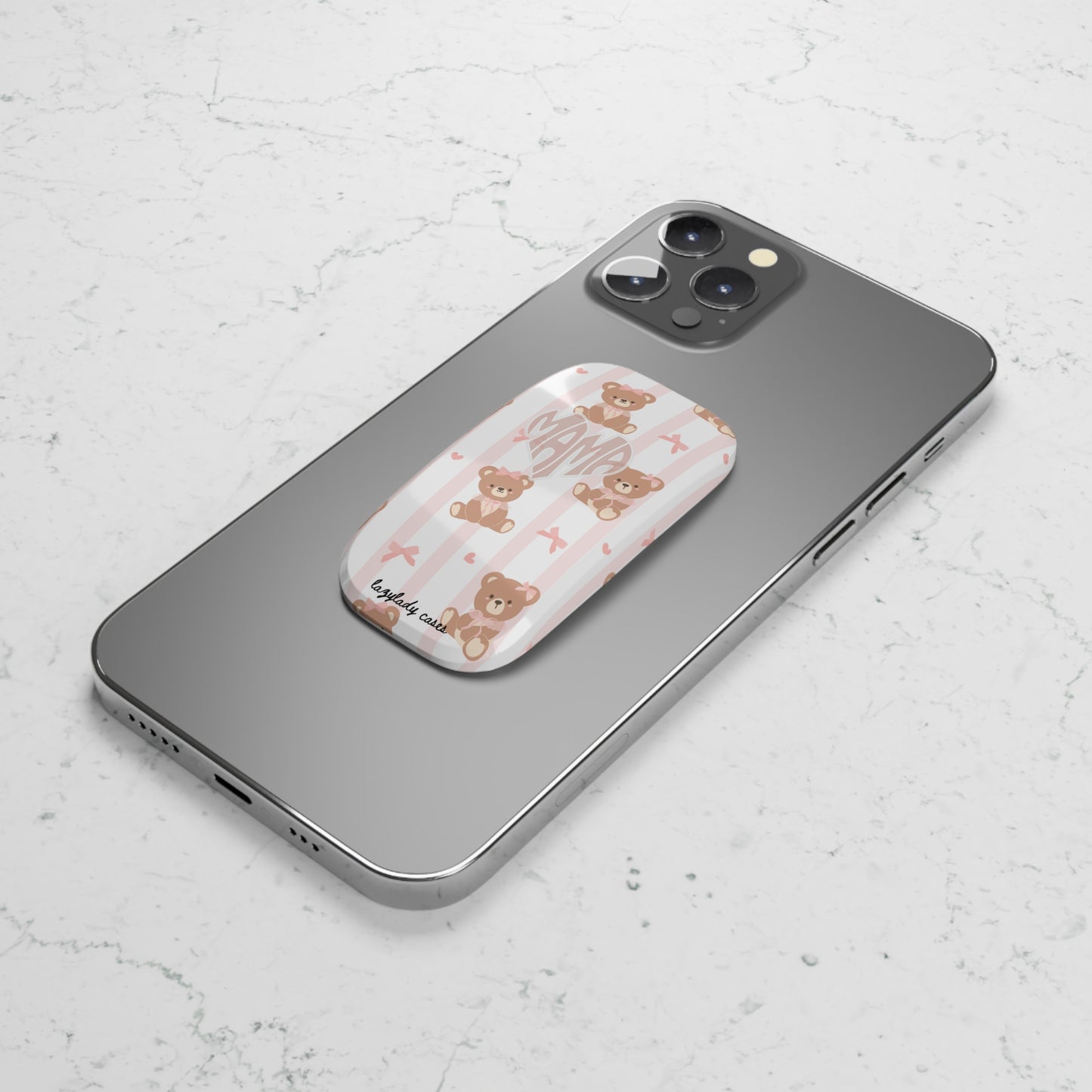 Cute Mama Bear Phone Grip Stand - Adorable Accessories for Moms