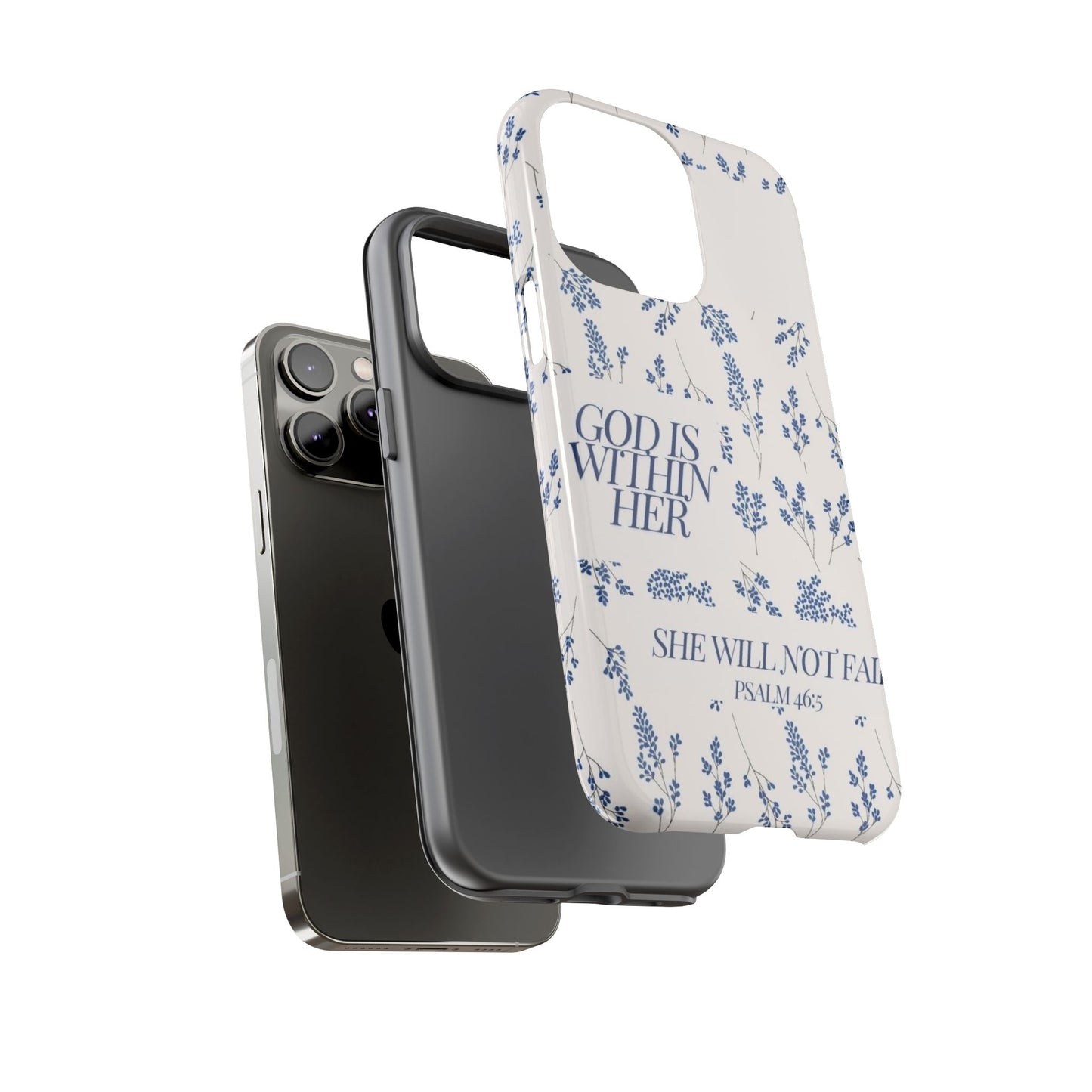 Within Her Cases - Floral Phone Case with Inspirational Quote, Motivational Gifts for Her, Bible Verse Design, Durable Case for iPhone, [...]