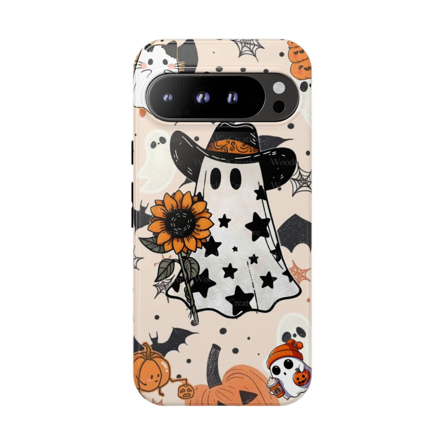 Cute Ghost Phone Case, Halloween Decor, Spooky Gift, Fall Accessories, Pumpkin Lover's Gift, Autumn Vibes, Trick or Treat