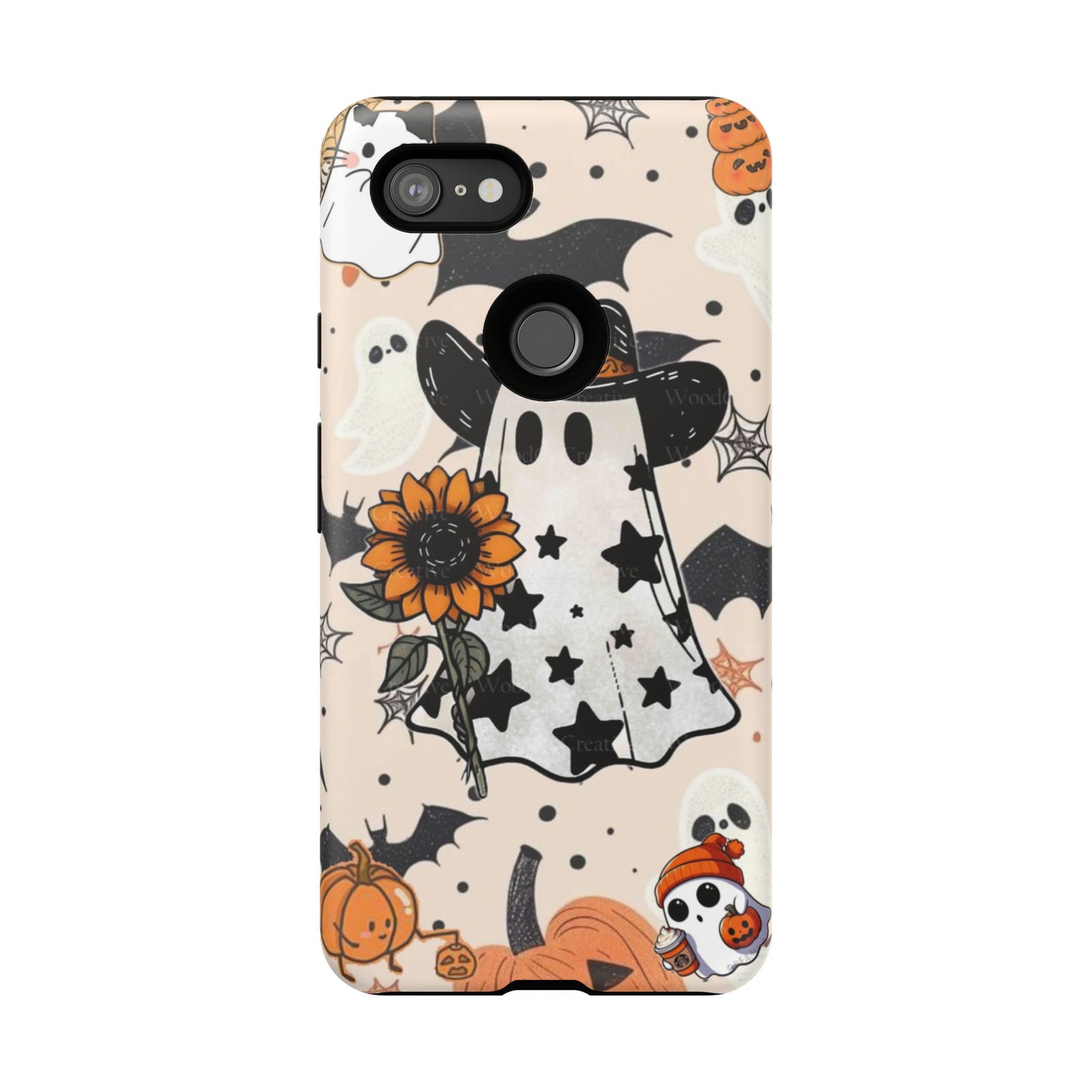 Cute Ghost Phone Case, Halloween Decor, Spooky Gift, Fall Accessories, Pumpkin Lover's Gift, Autumn Vibes, Trick or Treat