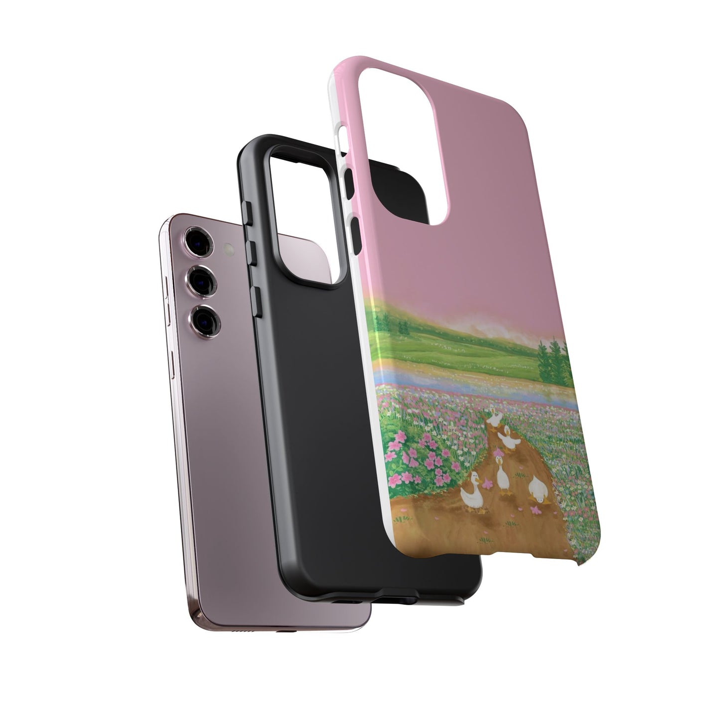 Pastel Floral Phone Case, Tough Cases for Nature Lovers, Cute Phone Accessories, Spring Gifts, Unique Mobile Covers
