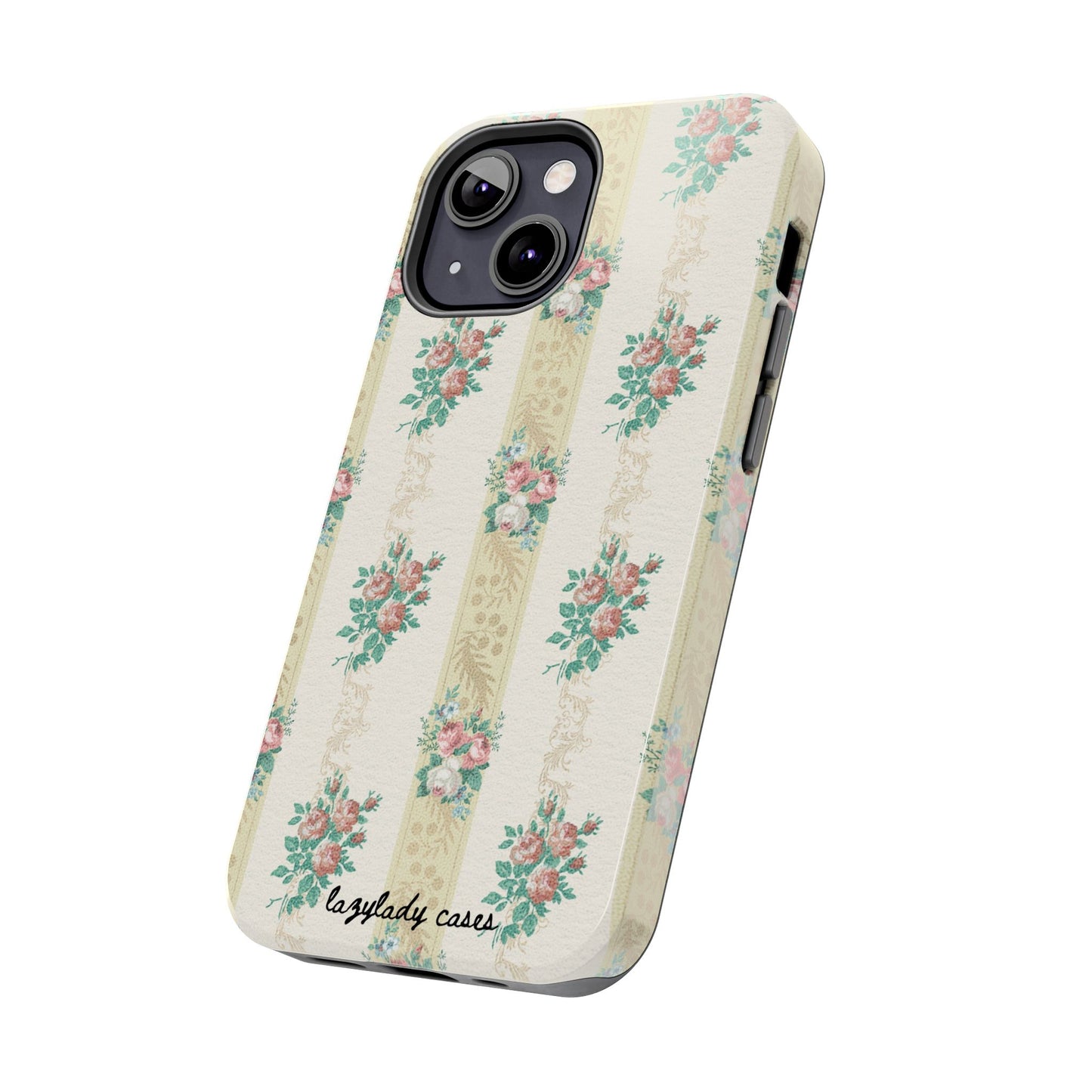Elegant Floral Tough Phone Case - Vintage Inspired Design