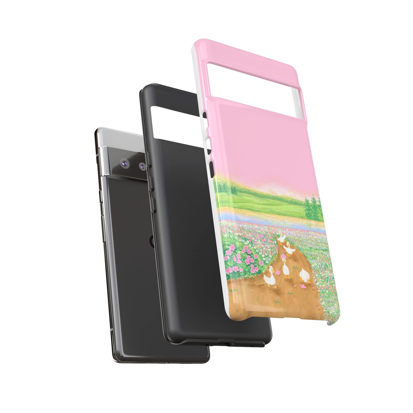 Pastel Floral Phone Case, Tough Cases for Nature Lovers, Cute Phone Accessories, Spring Gifts, Unique Mobile Covers
