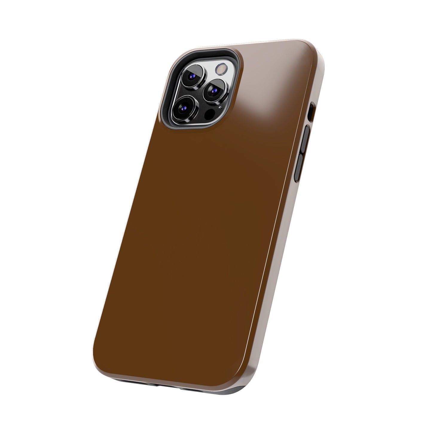 Brown Tough Phone Case — Rugged Shockproof iPhone Cover