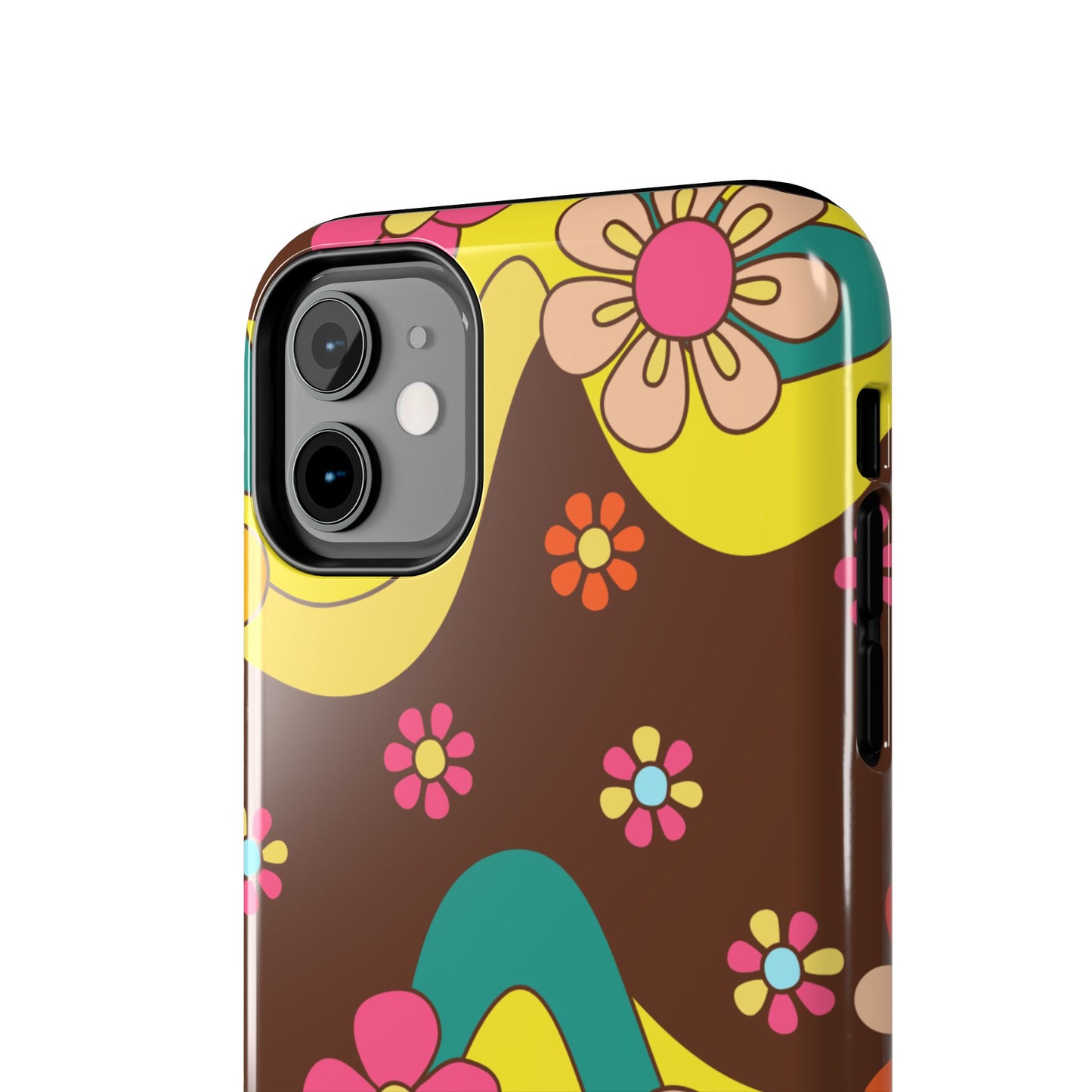 Retro Floral Tough Phone Case – Stylish and Durable Design