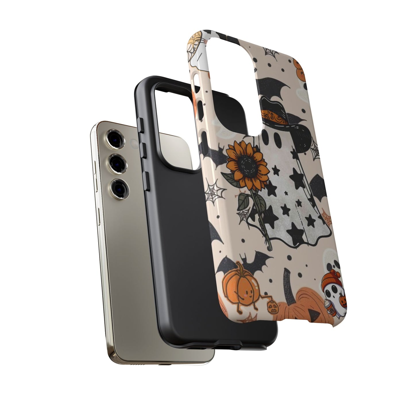 Cute Ghost Phone Case, Halloween Decor, Spooky Gift, Fall Accessories, Pumpkin Lover's Gift, Autumn Vibes, Trick or Treat