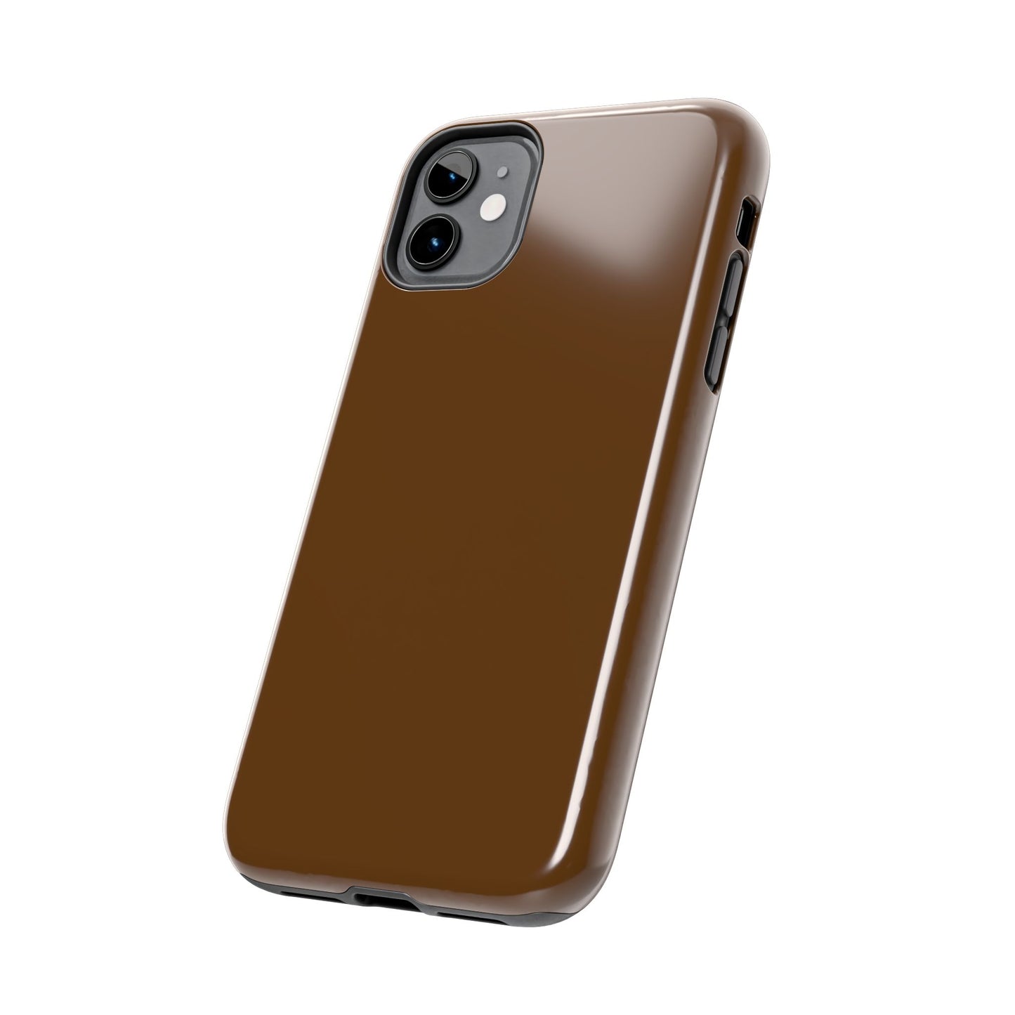 Brown Tough Phone Case — Rugged Shockproof iPhone Cover