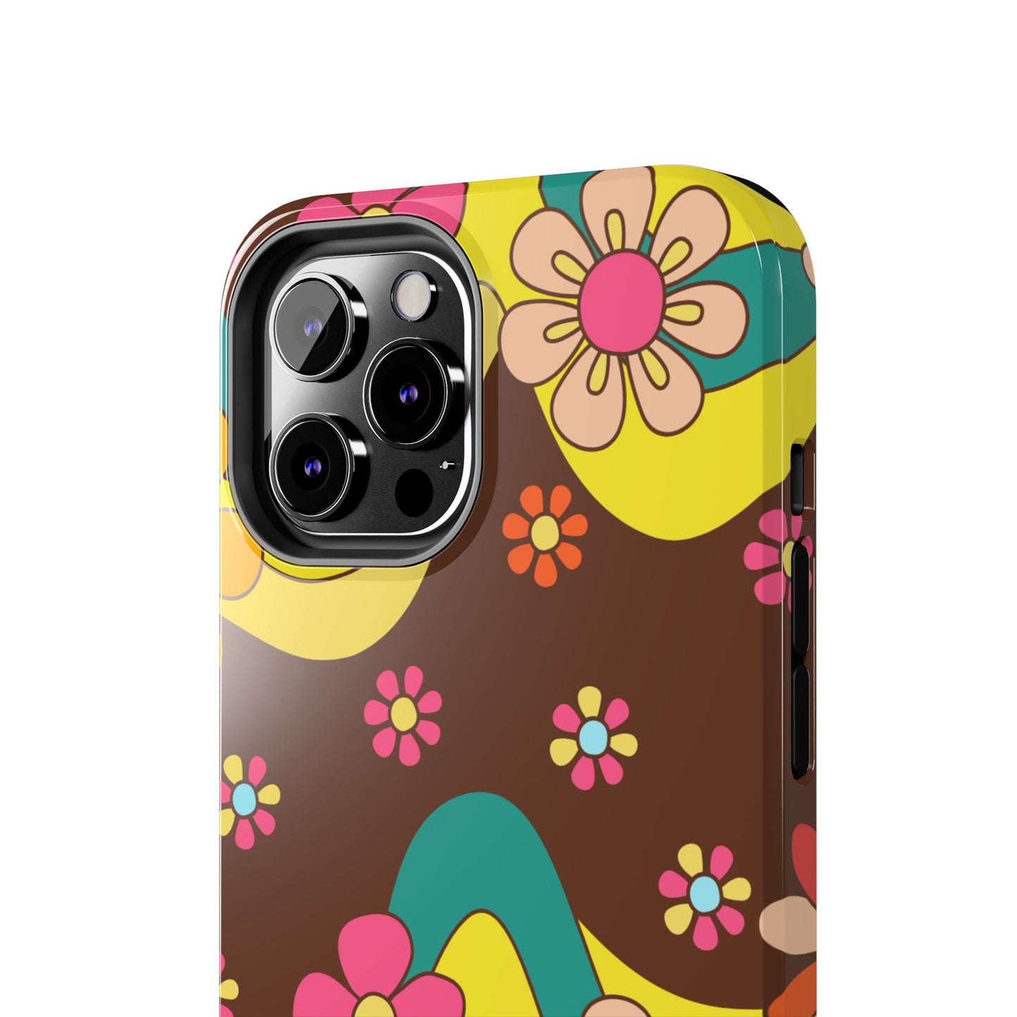 Retro Floral Tough Phone Case – Stylish and Durable Design