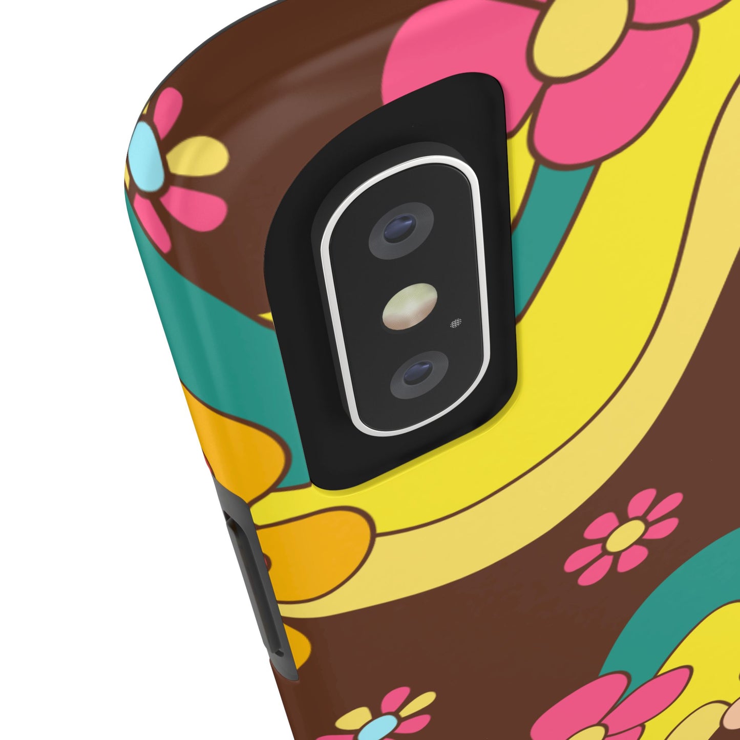 Retro Floral Tough Phone Case – Stylish and Durable Design