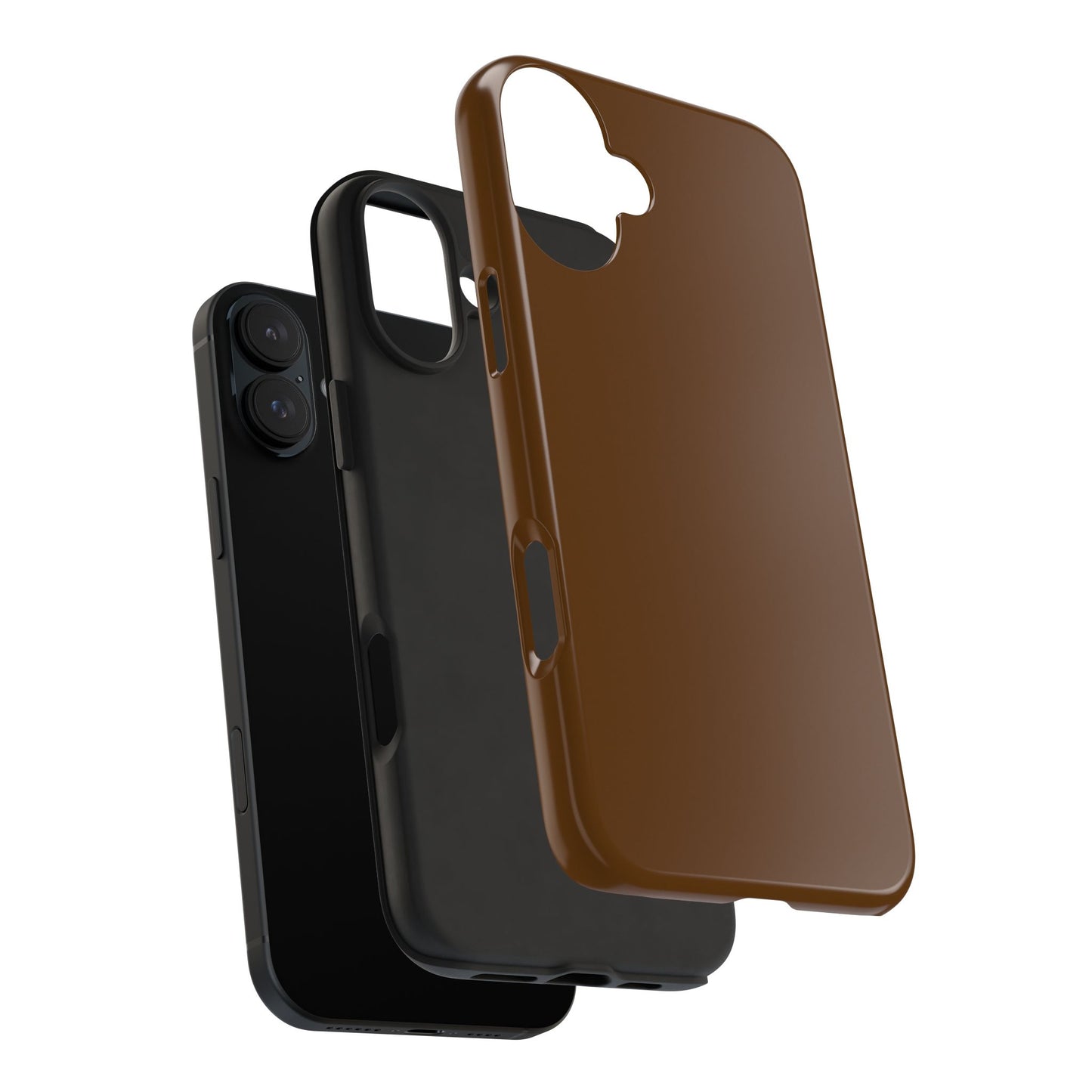 Brown Tough Phone Case — Rugged Shockproof iPhone Cover