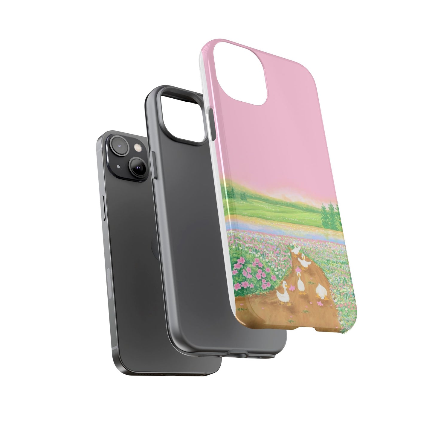 Pastel Floral Phone Case, Tough Cases for Nature Lovers, Cute Phone Accessories, Spring Gifts, Unique Mobile Covers