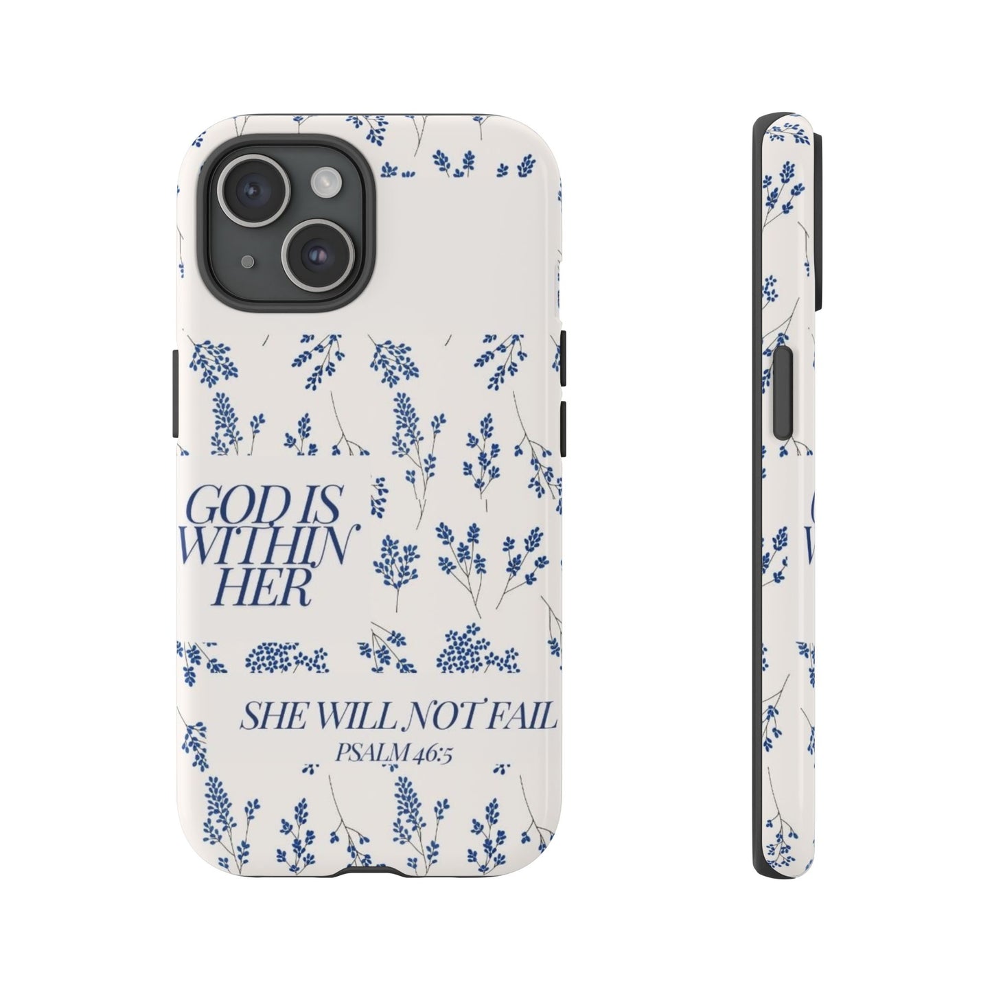 Within Her Cases - Floral Phone Case with Inspirational Quote, Motivational Gifts for Her, Bible Verse Design, Durable Case for iPhone, [...]