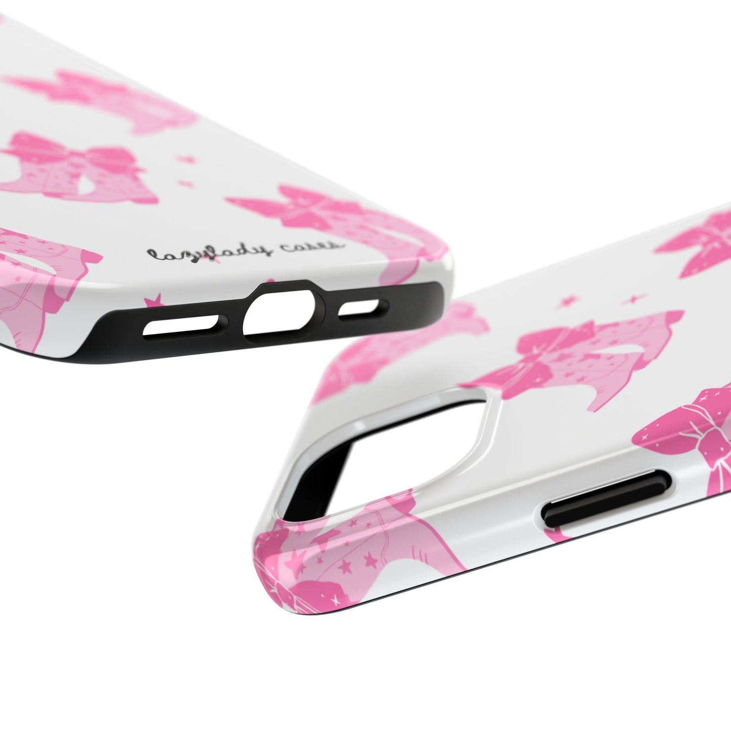 Pink Cowgirl Tough Phone Case - Trendy Protection with Bow Design