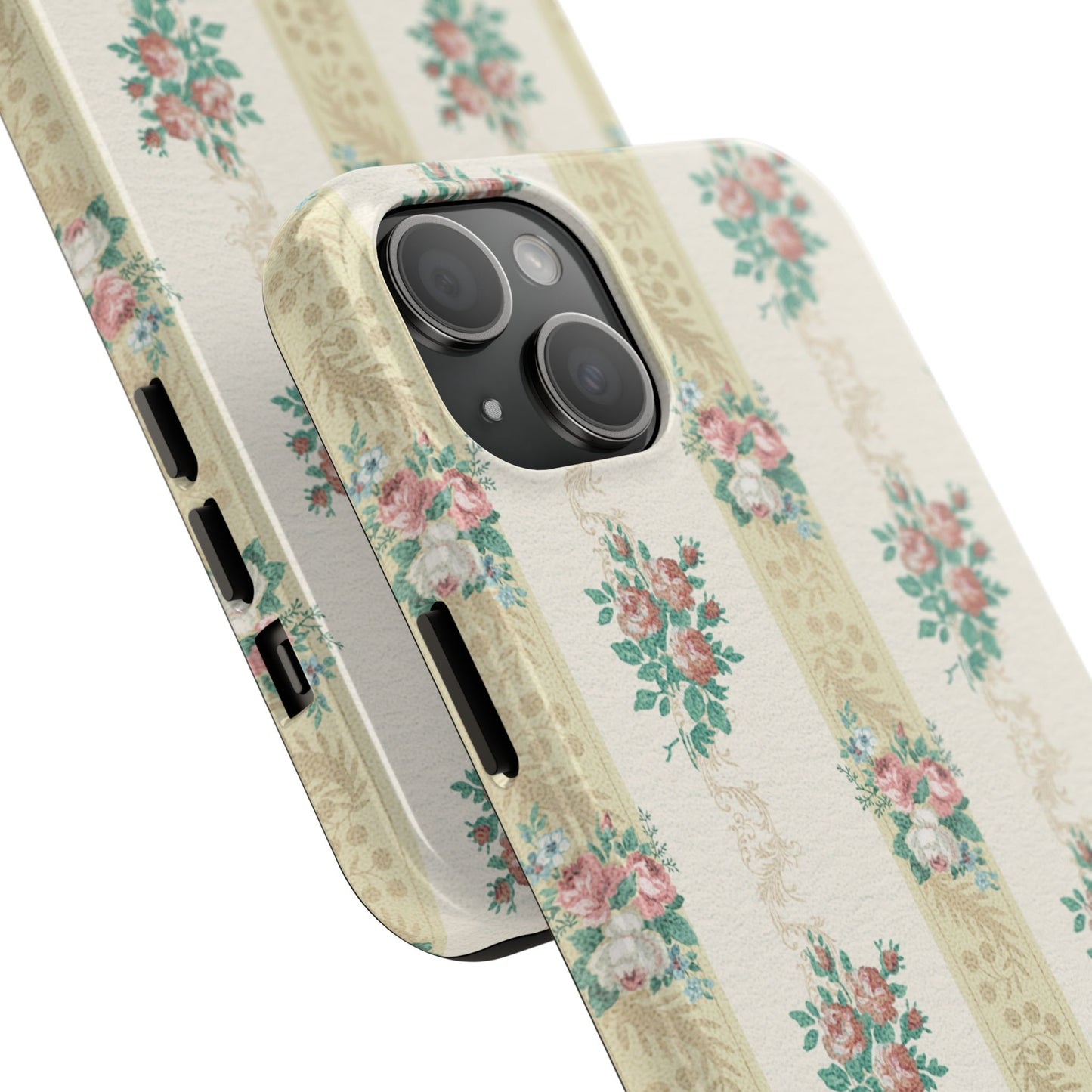 Elegant Floral Tough Phone Case - Vintage Inspired Design