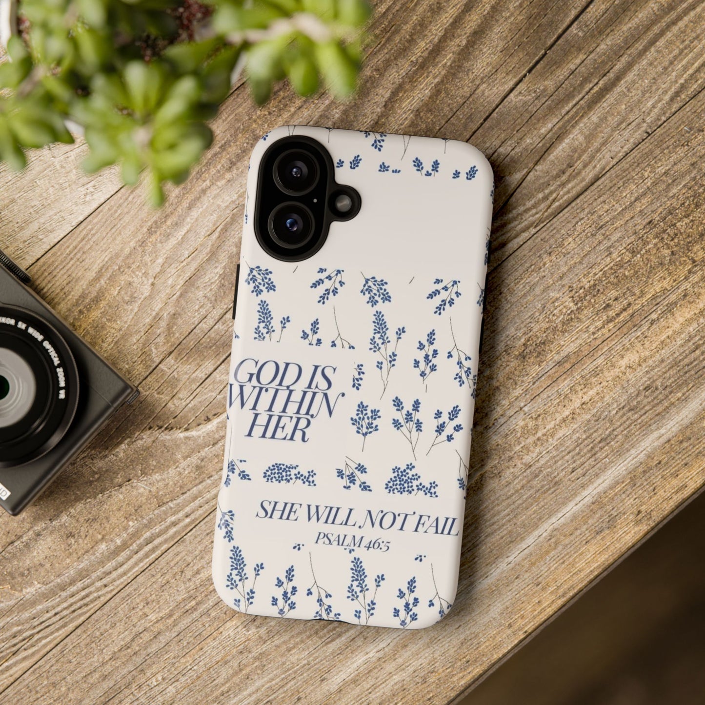 Within Her Cases - Floral Phone Case with Inspirational Quote, Motivational Gifts for Her, Bible Verse Design, Durable Case for iPhone, [...]